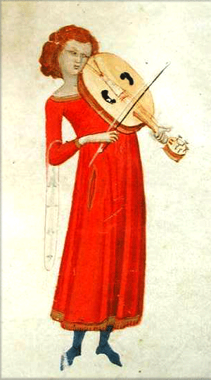 14世紀の写本に描かれた音楽家